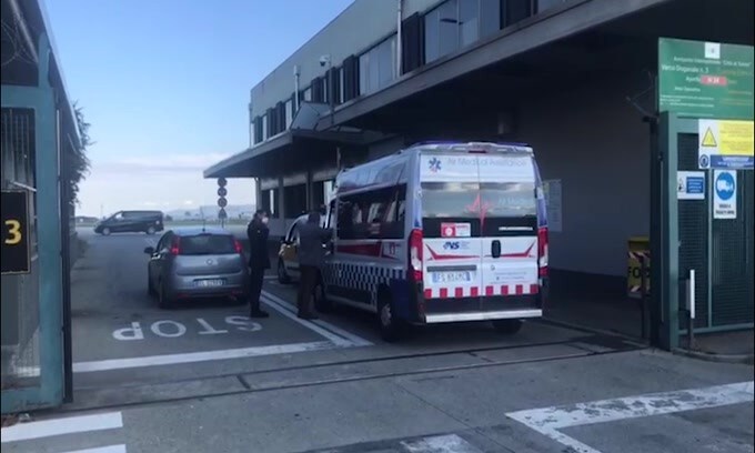 CR7, l'ambulanza entra in pista
