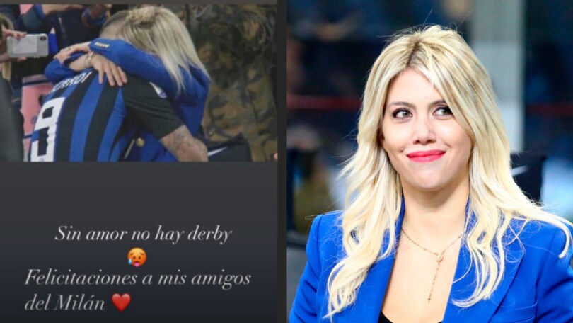 Wanda Nara contro l'Inter: "Senza amore non c'è derby. Complimenti amici del Milan"