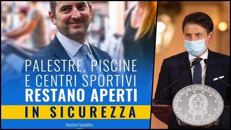 Nuovo Dpcm, Spadafora esulta: "Palestre e piscine restano aperte in sicurezza"