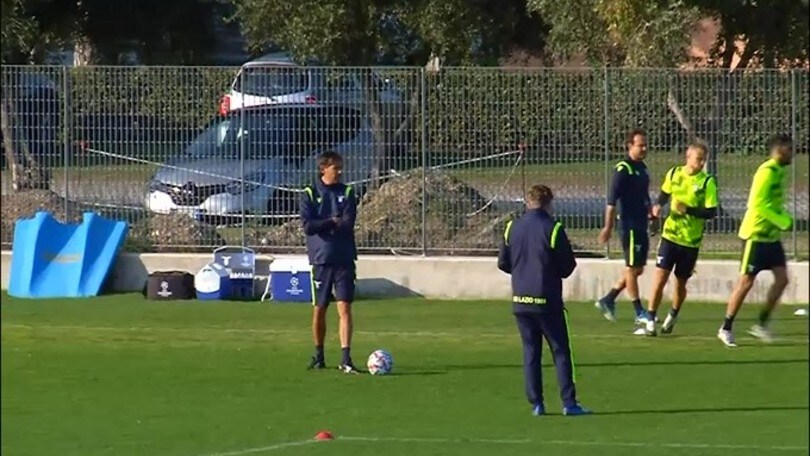 Lazio, allenamento con vista Champions
