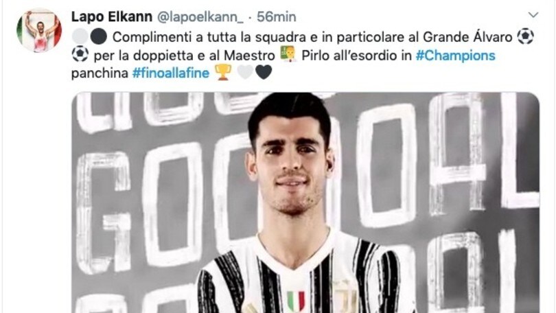 La Juve di Morata fa urlare Lapo Elkann: «Grande Alvaro!»