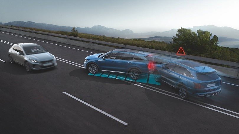 Kia Sorento, frenata sicura con il Multi-Collision Braking Assist