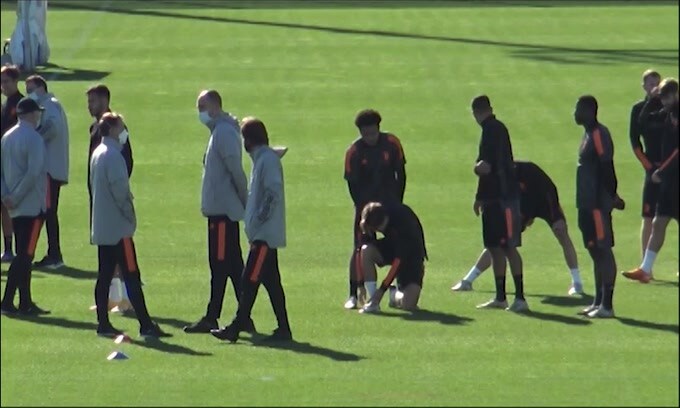 Juve, allenamento sotto gli occhi di Agnelli