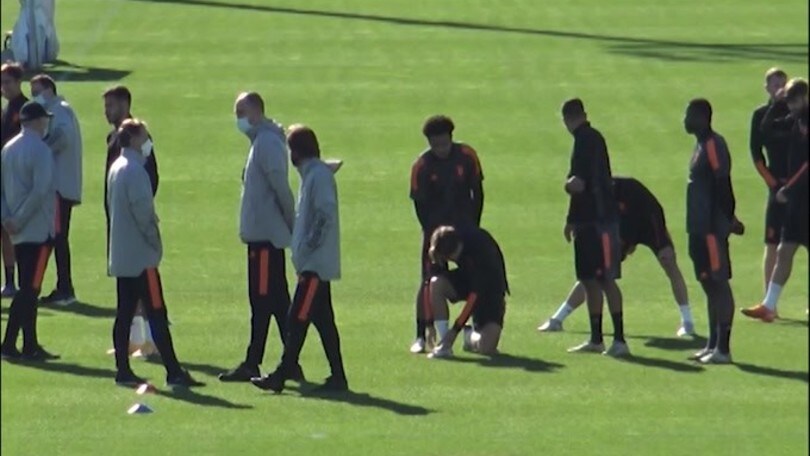 Juve, allenamento sotto gli occhi di Agnelli