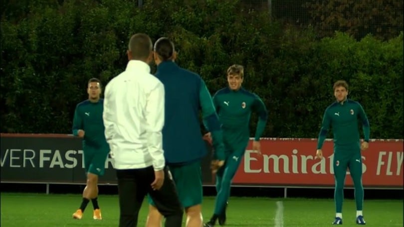 Milan, allenamento con vista Sparta Praga