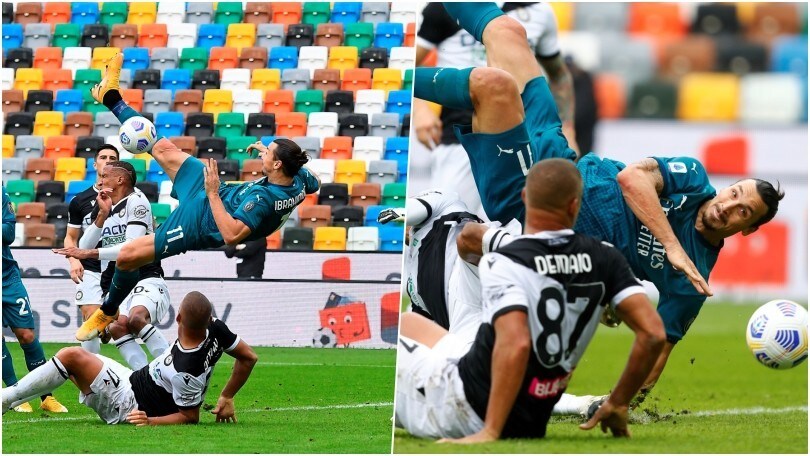 Ibrahimovic, un'altra magia per la vittoria del Milan sull'Udinese