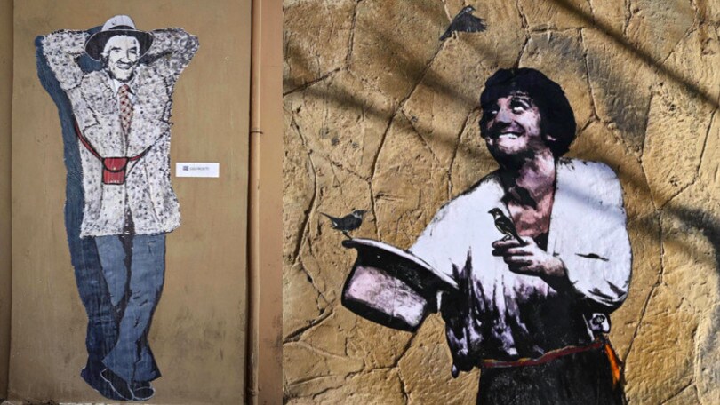 Roma, due murales in ricordo di Gigi Proietti