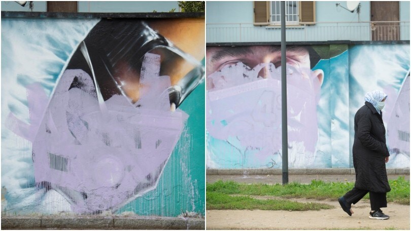 Coronavirus: medici, da eroi a nemici. Imbrattati i murales di Milano