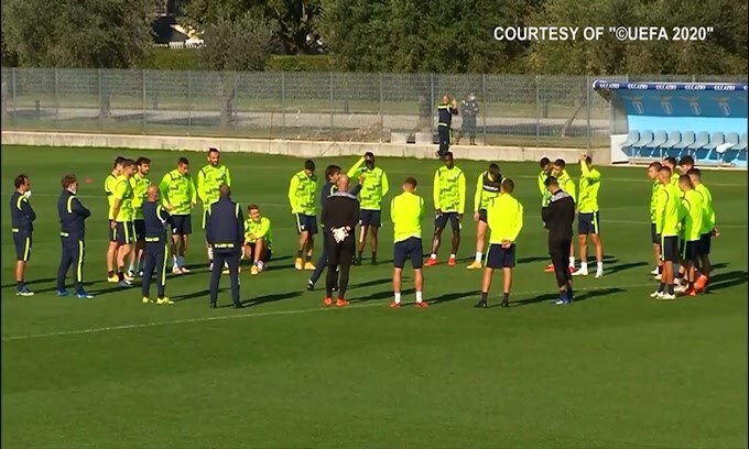 Lazio, allenamento prima della partenza per la Russia