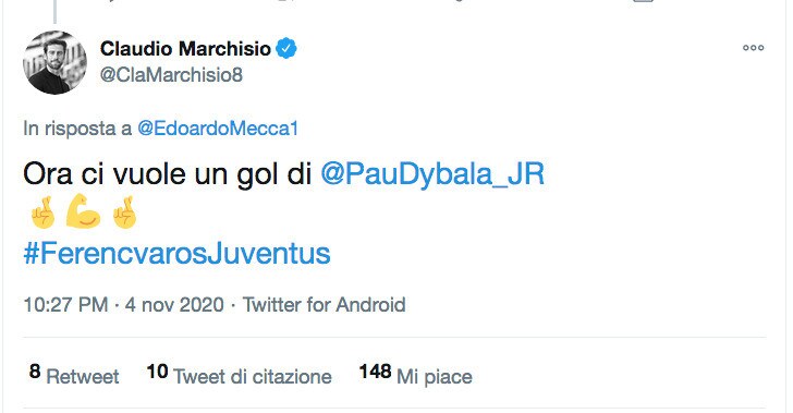 Marchisio veggente: «Ora ci vuole il gol di Dybala». Che arriva subito dopo