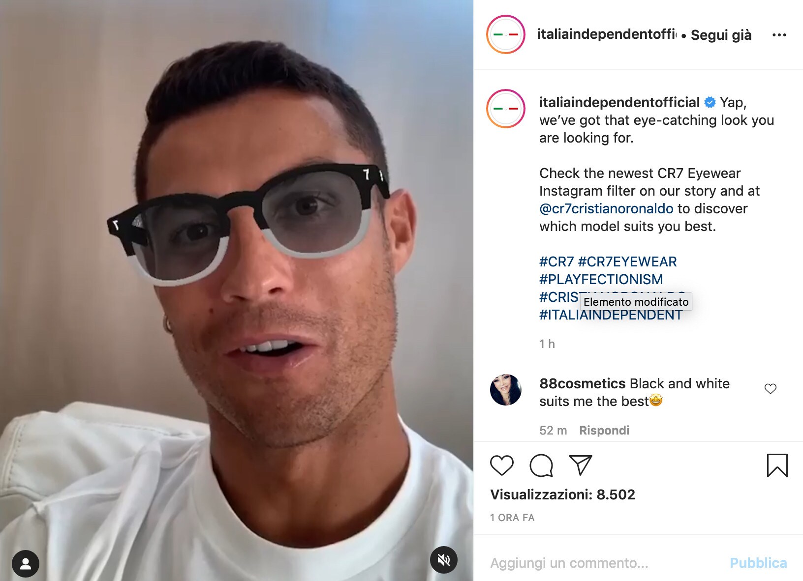 Lapo e Cristiano Ronaldo: visuale anche in bianconero