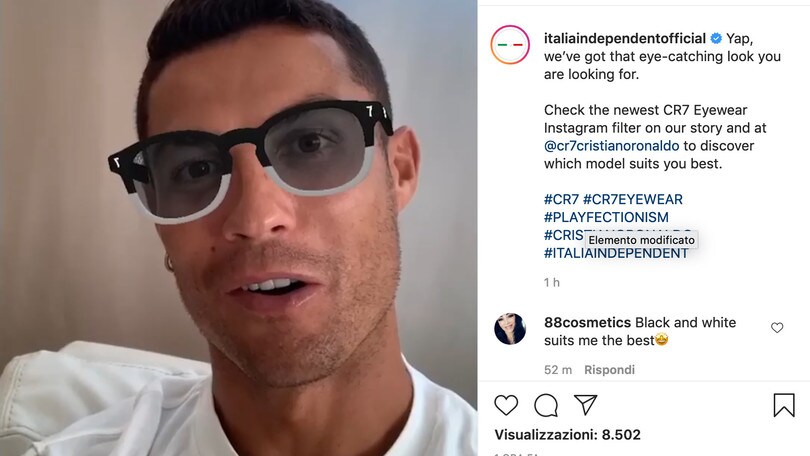 Lapo e Cristiano Ronaldo: visuale anche in bianconero