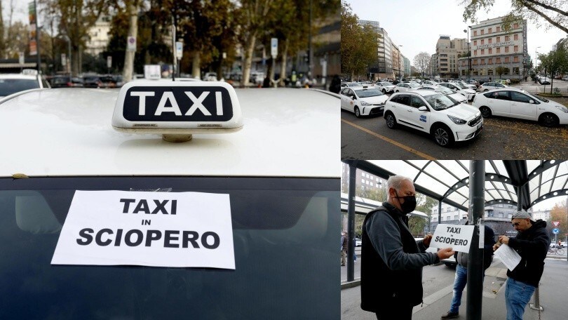 Taxi fermi nei parcheggi, sciopero per il nuovo Dpcm