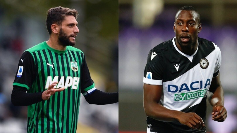 Diretta Sassuolo-Udinese ore 20.45: come vederla in tv, in streaming e formazioni ufficiali