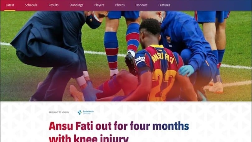 Barca, stop di 4 mesi per Ansu Fati