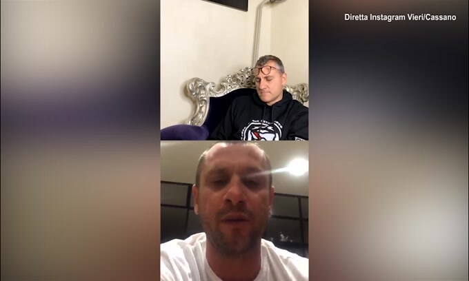 Cassano e Vieri insieme: "Come si può discutere Zidane?"