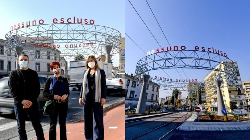 "Nessuno escluso", compare a Napoli l'installazione di Bianco Valente