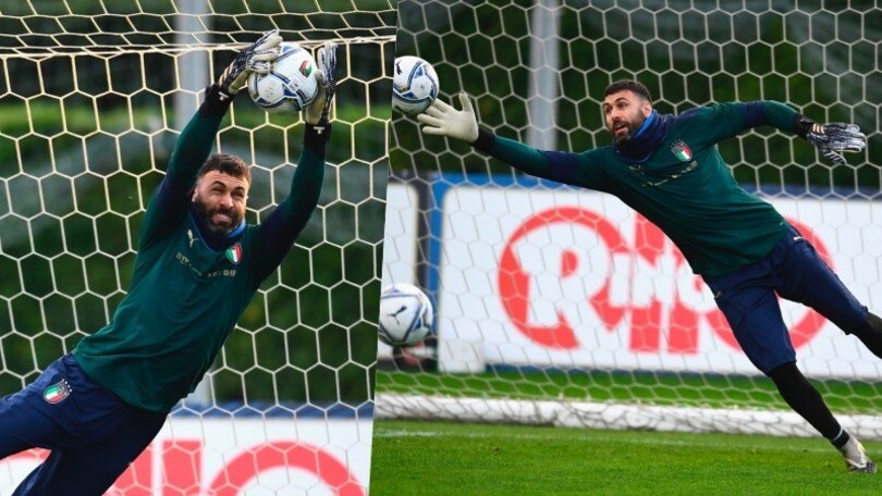 Italia, Sirigu vola in allenamento: che tuffi!