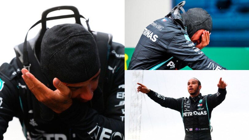 Hamilton come Schumacher! Le lacrime dopo la vittoria del Mondiale