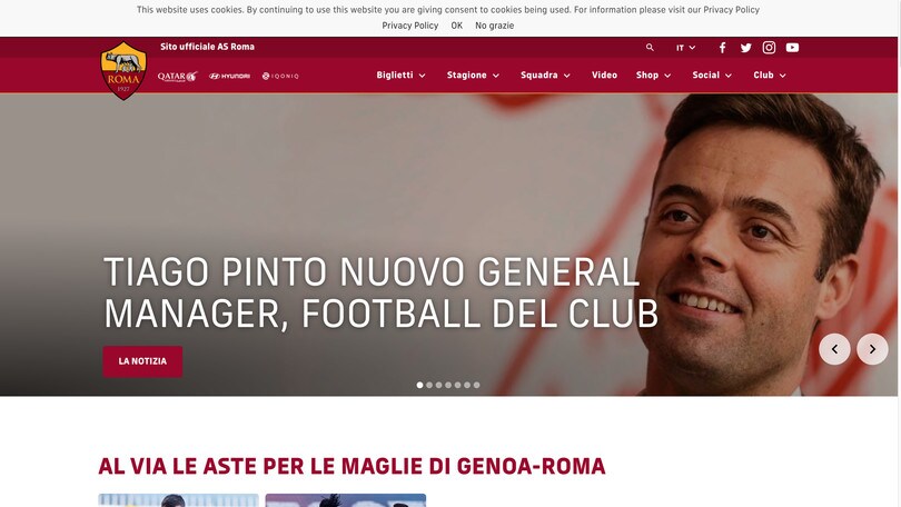 Roma, Tiago Pinto sarà general manager dal 2021