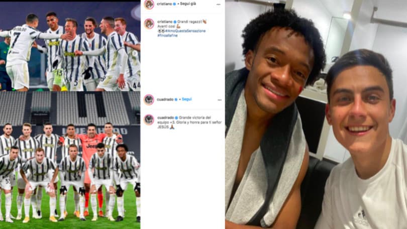 Juve, festa sui social dopo la vittoria con il Cagliari