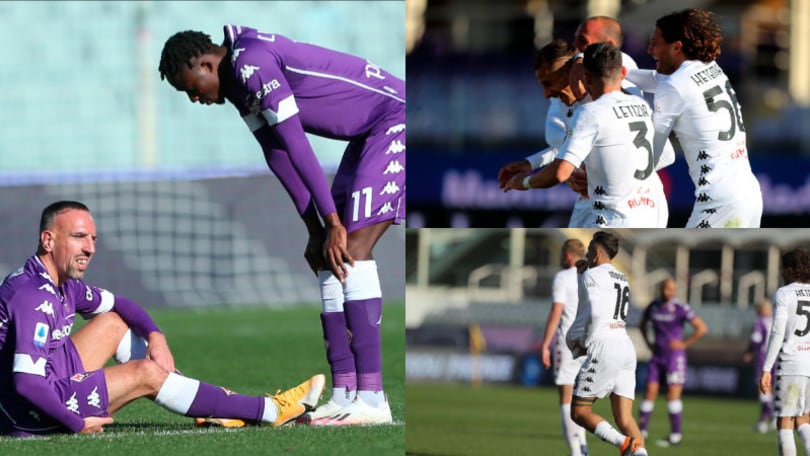 Fiorentina, ritorno amaro per Prandelli. Sconfitta con il Benevento e Ribery va ko