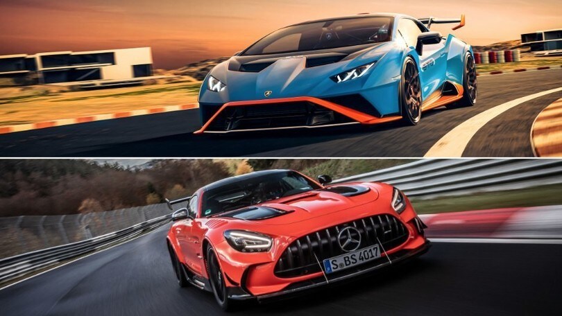 Lamborghini contro Mercedes, sfida tra le super car alleggerite
