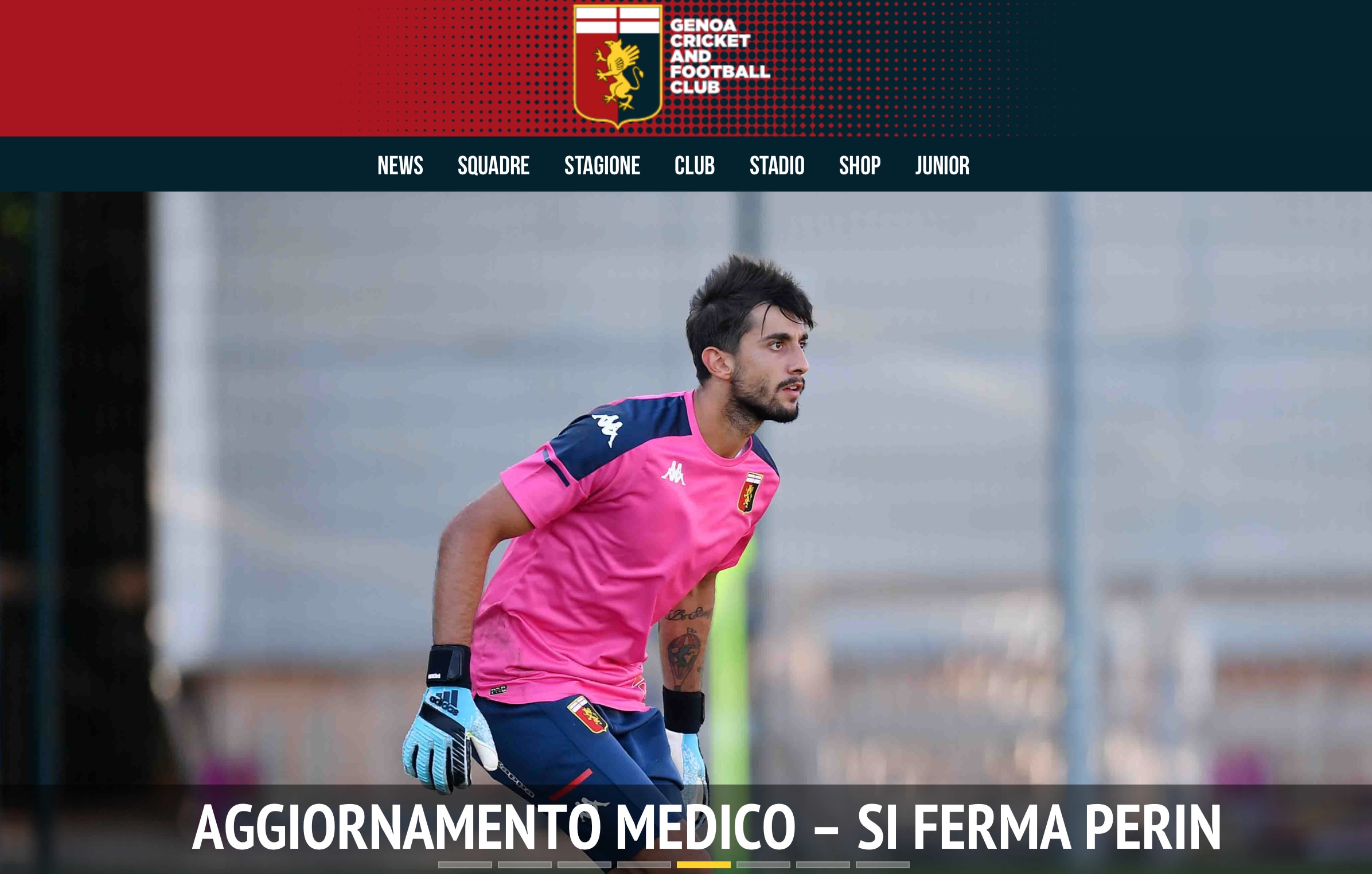 Genoa, lesione muscolare per Perin