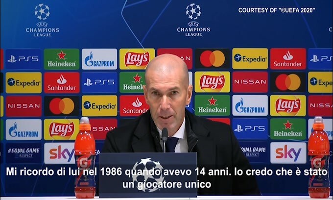 Zidane: "Maradona, che notizia triste"