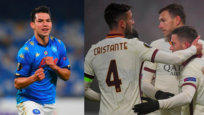 Napoli-Rijeka 2-0: Gattuso in testa al girone. Cluj-Roma 0-2: Fonseca ai sedicesimi