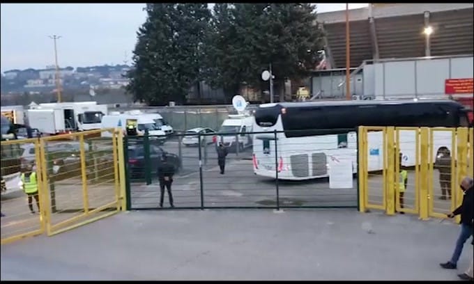 L'arrivo della Juve a Benevento