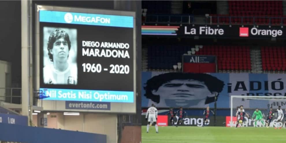 L'Europa omaggia Maradona: il ricordo da Parigi a Madrid