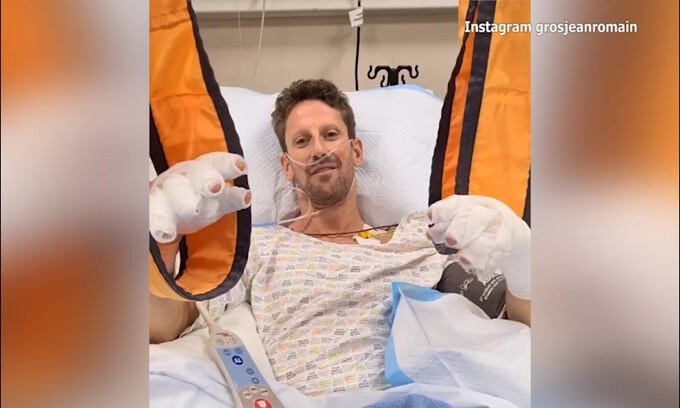 Grosjean in ospedale: "Sto bene"