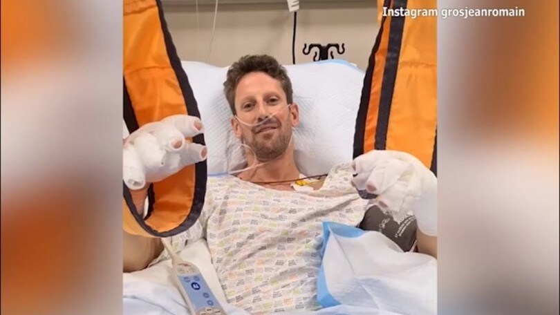 Grosjean in ospedale: "Sto bene"
