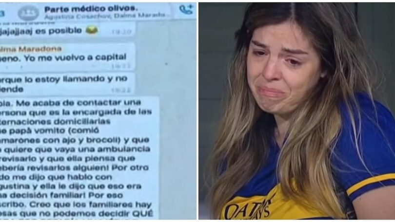 Maradona, rivelate le chat tra figli e dottori