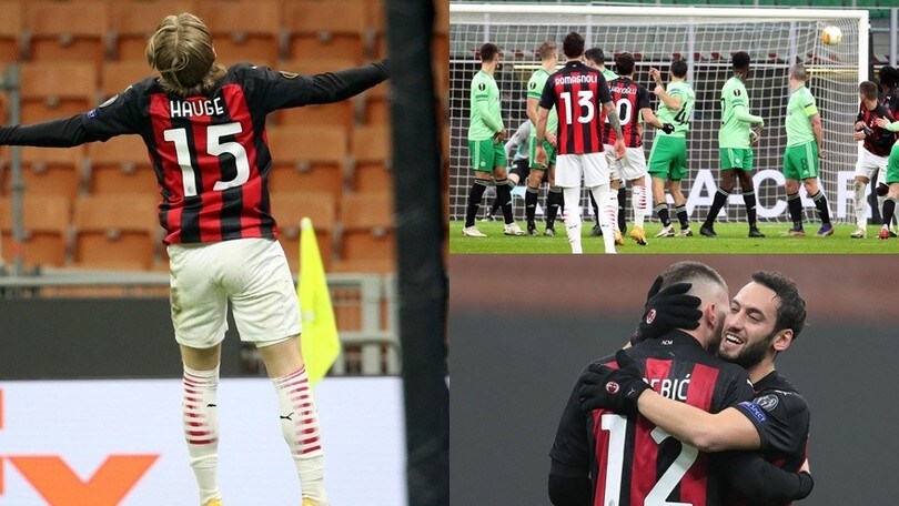 Il Milan vola in Europa League: che capolavori di Calhanoglu e Hauge!