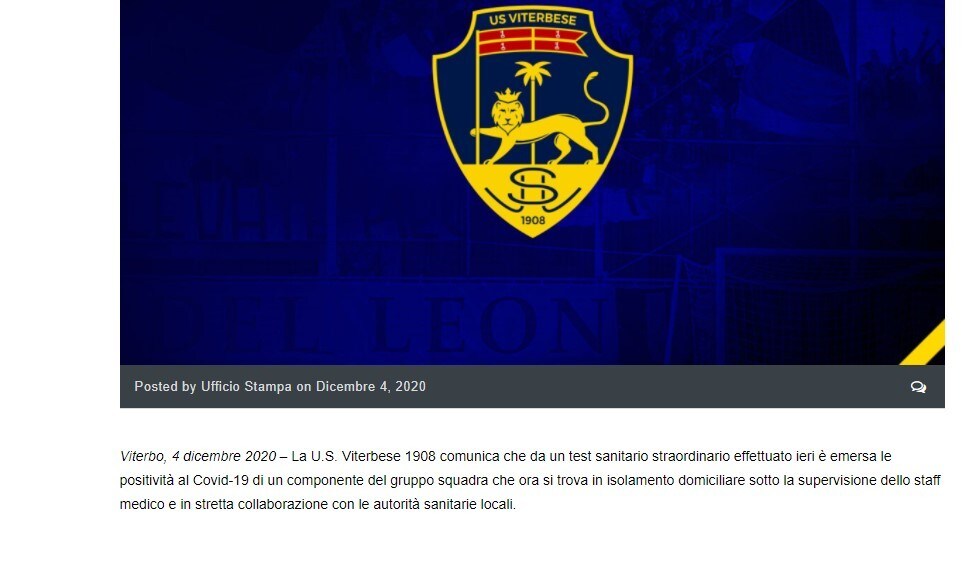 Covid, nuova positività nella Viterbese