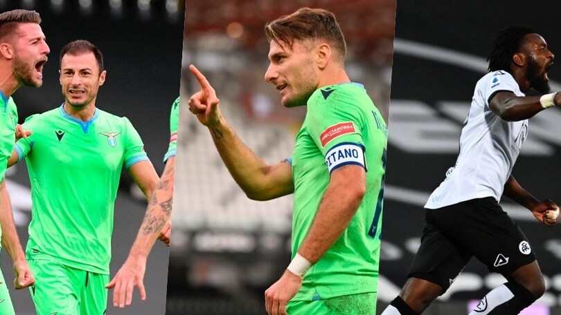 Lazio ok con Immobile e Milinkovic: Spezia battuto 2-1