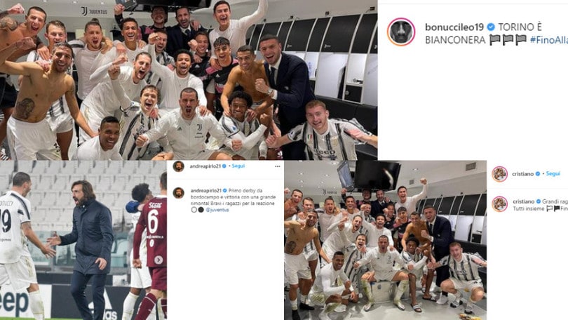 Juve, che festa sui social dopo il derby: "Torino è bianconera"