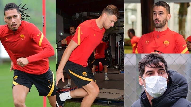 Roma tra campo e palestra: si rivede Smalling in gruppo