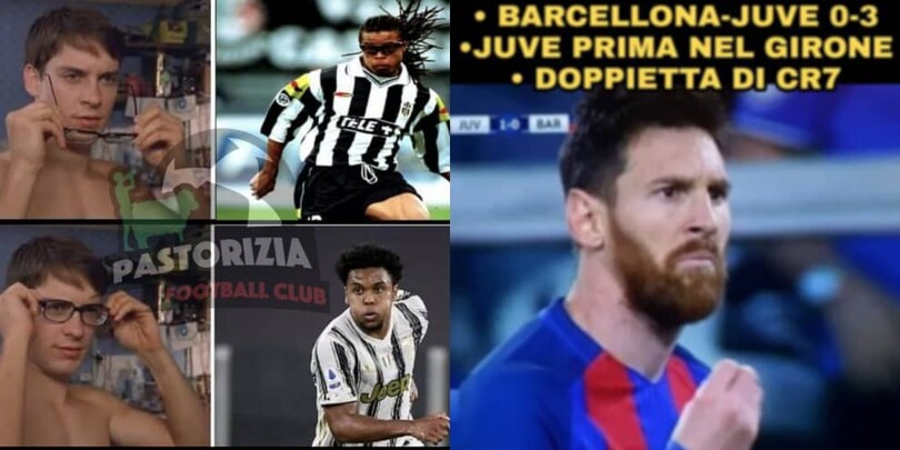 L'impresa della Juve sui social, Barça deriso sul web