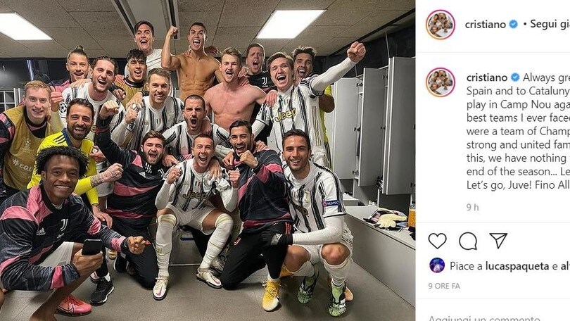 La gioia di Ronaldo e compagni sui social: "Grande Juve, notte fantastica"