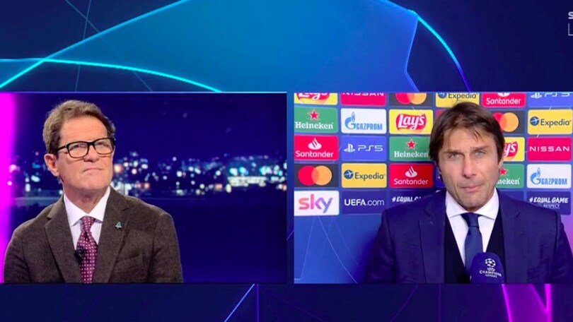 Conte, polemica e scintille con Capello in tv dopo Inter-Shakhtar