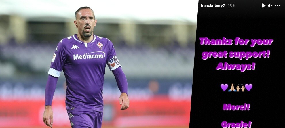 Fiorentina, Ribery: "Grazie tifosi per il supporto!"