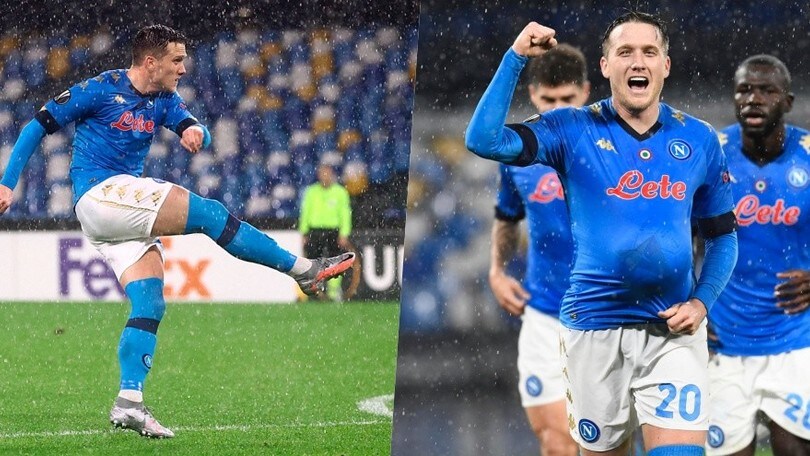 Zielinski, che gol! Napoli ai sedicesimi nell'esordio dello stadio Maradona