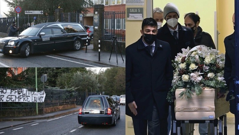 Il feretro di Paolo Rossi lascia Siena per Vicenza