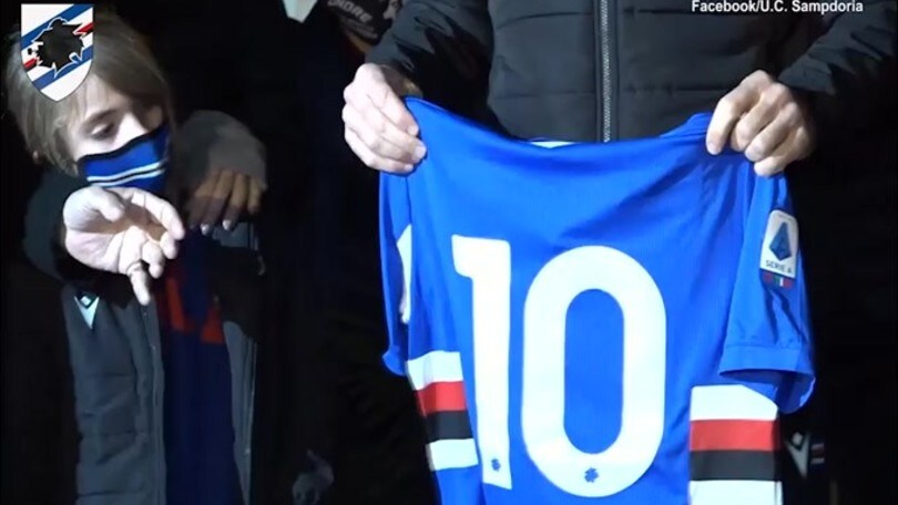 L'omaggio di Quagliarella e la Samp per Maradona