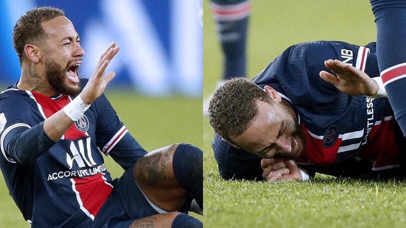 Neymar, brutto infortunio: lacrime e barella in Psg-Lione