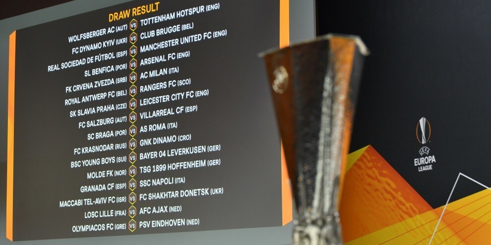 Sorteggi Europa League: Stella Rossa-Milan, Braga-Roma e Granada-Napoli