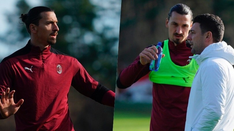 Ibrahimovic si riprende il Milan: allenamento e colloquio con Bonera